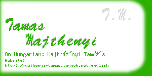 tamas majthenyi business card